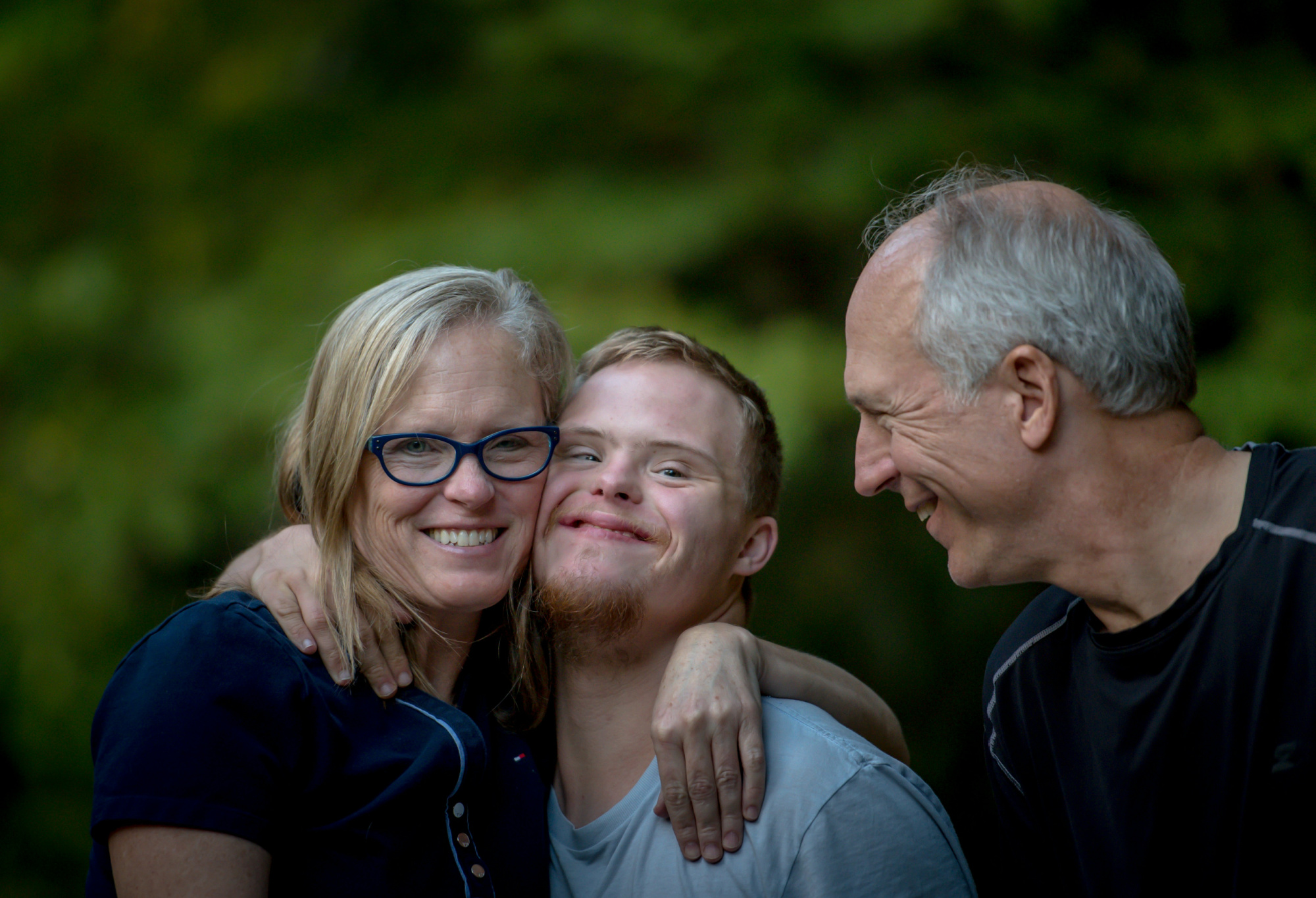 Family with a son who has down syndrome