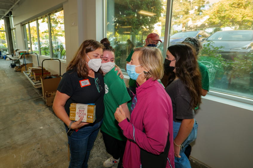 Volunteers at Food Sort event