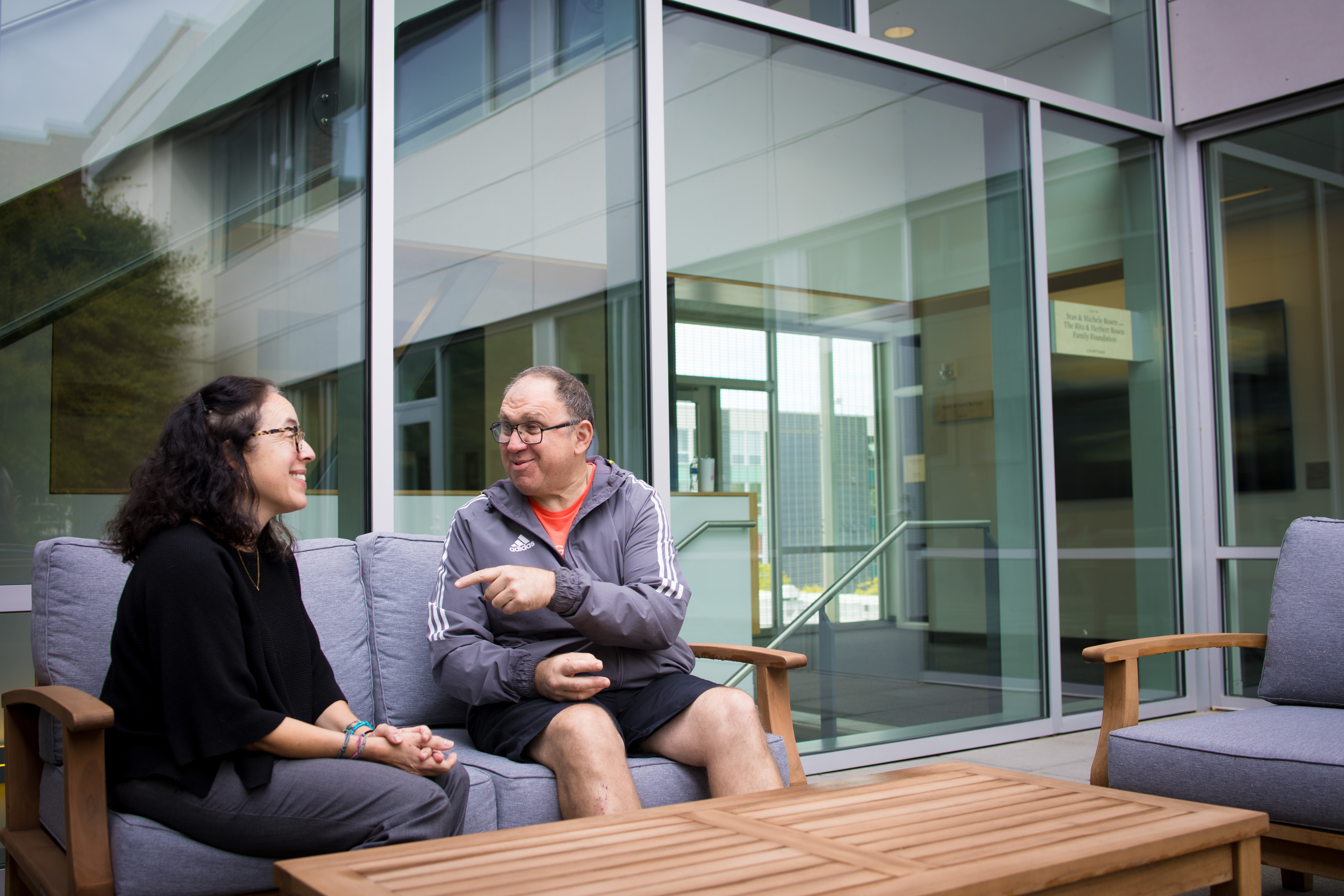 case manager and client talking