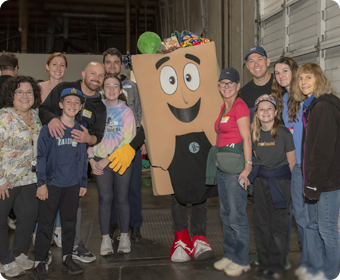 volunteers at the Food Sort