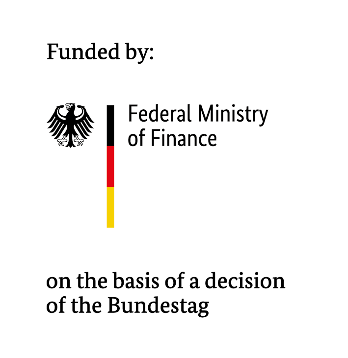 Funded by: Federal Ministry of Finance on the basis of a decision of the Bundestag