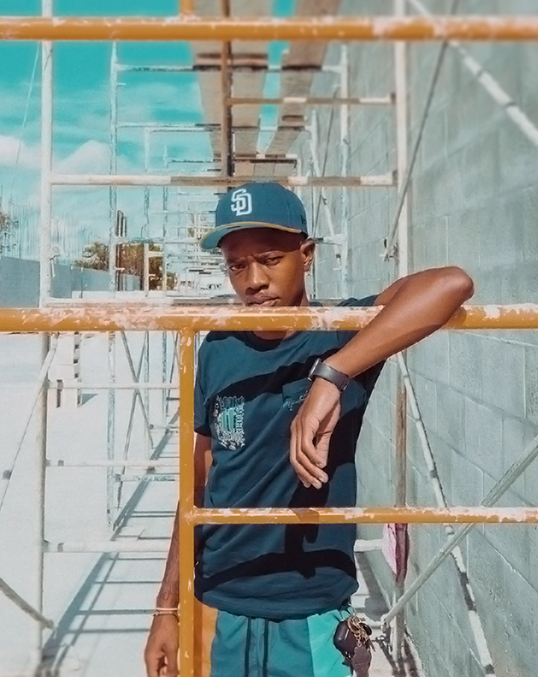 young man at a construction site